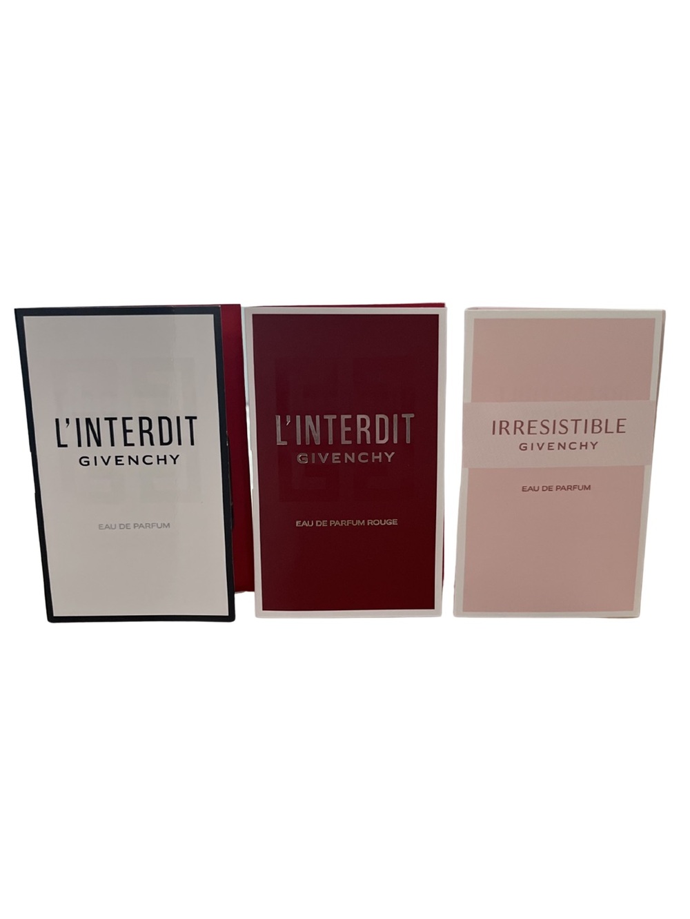 🌟     Givenchy Fragrance Sample Trio L’Interdit Rouge Irresistible ⭐